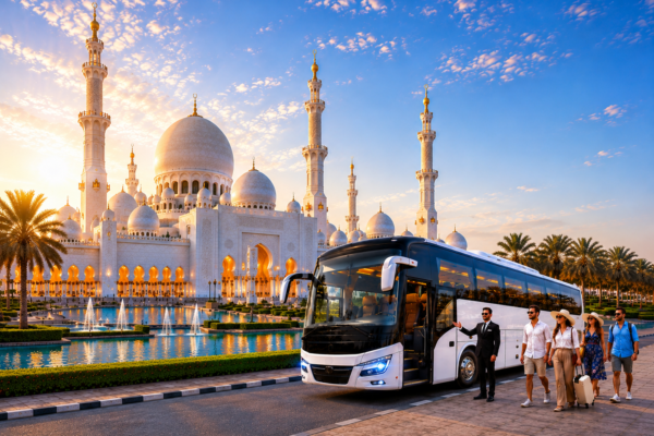 Abu Dhabi Full Day Sharing City Tour from Dubai | Sheikh Zayed Grand Mosque, Emirates Palace & Ferrari World Photo Stop