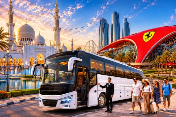Abu Dhabi Full Day Sharing Tour from Dubai with Sheikh Zayed Grand Mosque & Ferrari World Ticket
