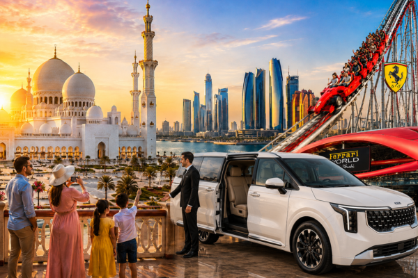 Full Day Private Abu Dhabi Tour with Grand Mosque & Ferrari World Ticket